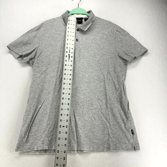 Hugo Boss Regular Fit 100% Cotton Gray Polo Mens Size L‎ - Picture 9 of 10